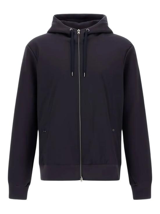 26FW 에르노 니트 이펙트 인터록 & 포넨테 트래블 나일론 후드 집업 JC00021UR 56020 9200 BLUE