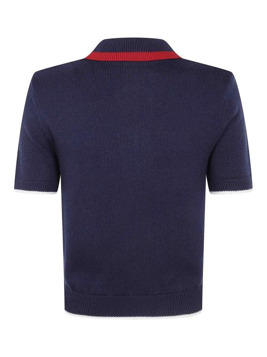 26FW 카사블랑카 폴로 티셔츠 WPF26KW85601NAVY BLUE - CASABLANCA