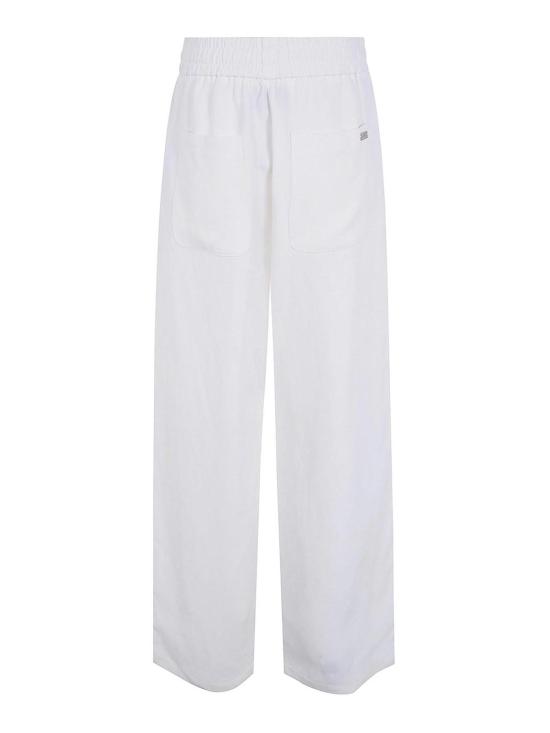 25FW 아미 블렌디드 리넨 엘라스티케이티드 웨이스트 트라우저 FTR868VI0052136 White - AMI