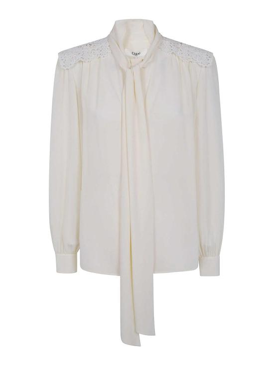 26FW 끌로에 블라우스 CH26AHT30005114 White