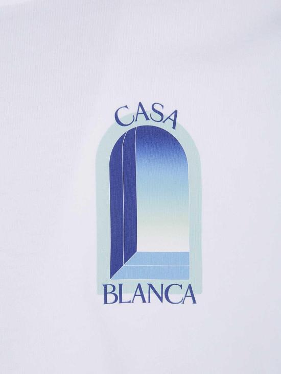 26FW 카사블랑카 반팔 티셔츠 MPF26JTS00114WHITE - CASABLANCA
