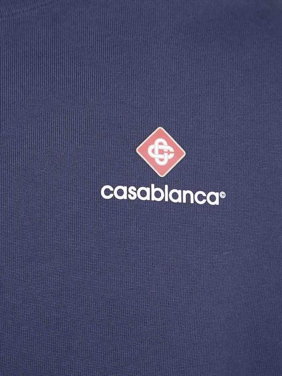 26FW 카사블랑카 반팔 티셔츠 MPF26JTS07801NAVY Blue - CASABLANCA