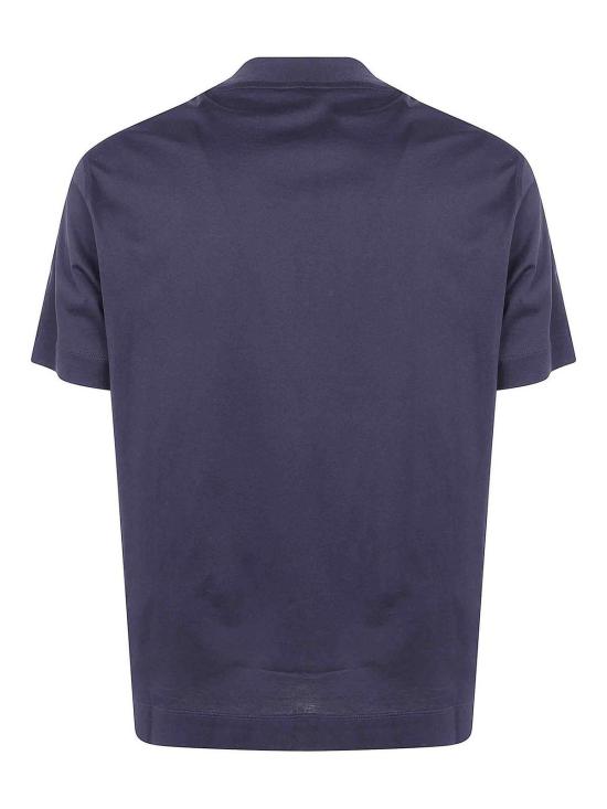 26FW 엠포리오 아르마니 반팔 티셔츠 EM006779AF28078UB118 Blue - EMPORIO ARMANI
