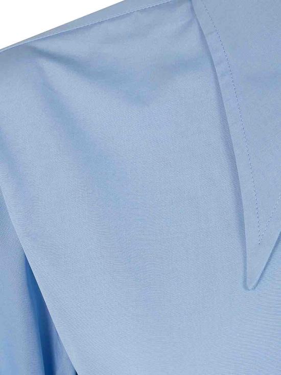 25FW 아미 블렌디드 실크 샤프 칼라 어드저스티드 셔츠 FSH817CO0063484 BLUE - AMI