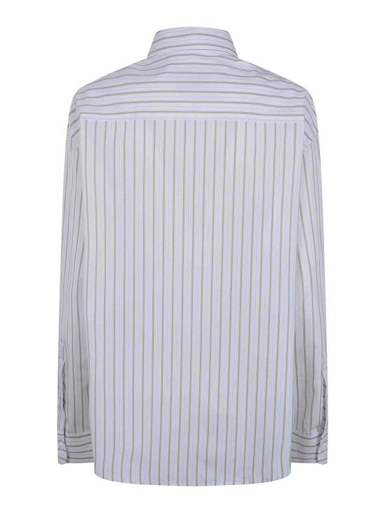 25FW 아미 스트라이프 코튼 아미 드 하트 박시 셔츠 USH766CO0220A075 WHITE - AMI