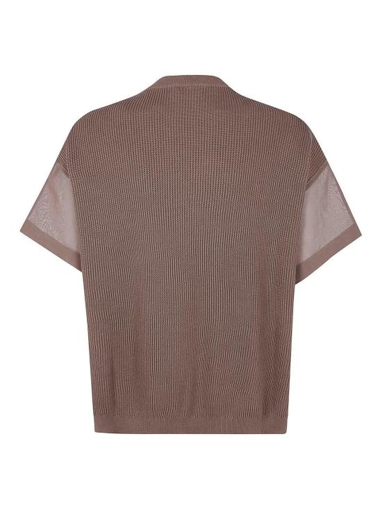 25FW 브루넬로 쿠치넬리 반팔 티셔츠 M19259500C9714 Brown - BRUNELLO CUCINELLI