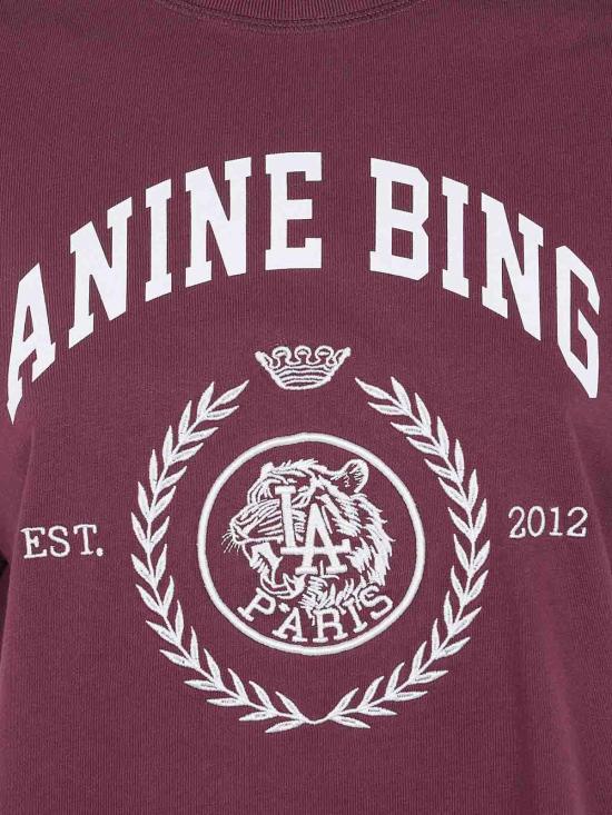 26FW 애니빙 반팔 티셔츠 A0812695BGN28BURGUNDY RED - ANINE BING