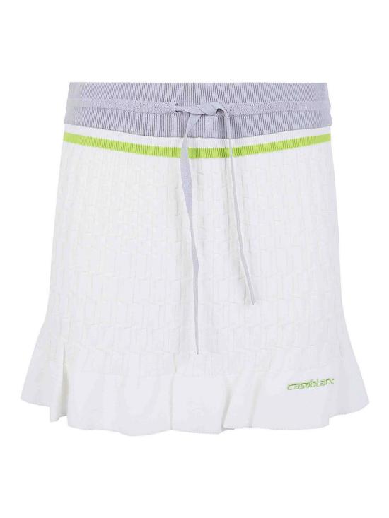 25FW 카사블랑카 미디 스커트 WSP26KW124801WHITE