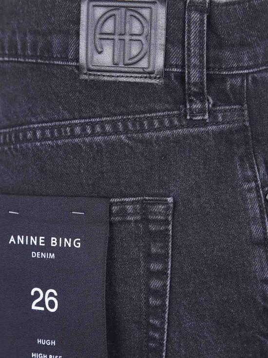 26FW 애니빙 스트레이트 팬츠 A061134009VINTAGE BLACK - ANINE BING