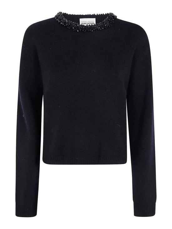 26FW 세미쿠튀르 스웨터 Y6WH71Y69 Black
