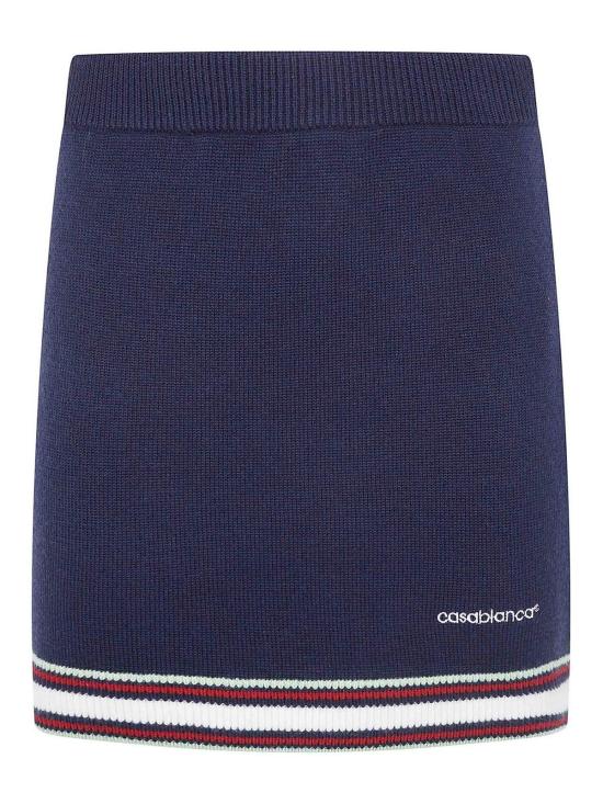 26FW 카사블랑카 미디 스커트 WPF26KW102901NAVY Blue