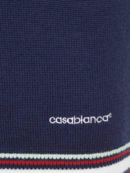 26FW 카사블랑카 미디 스커트 WPF26KW102901NAVY Blue - CASABLANCA