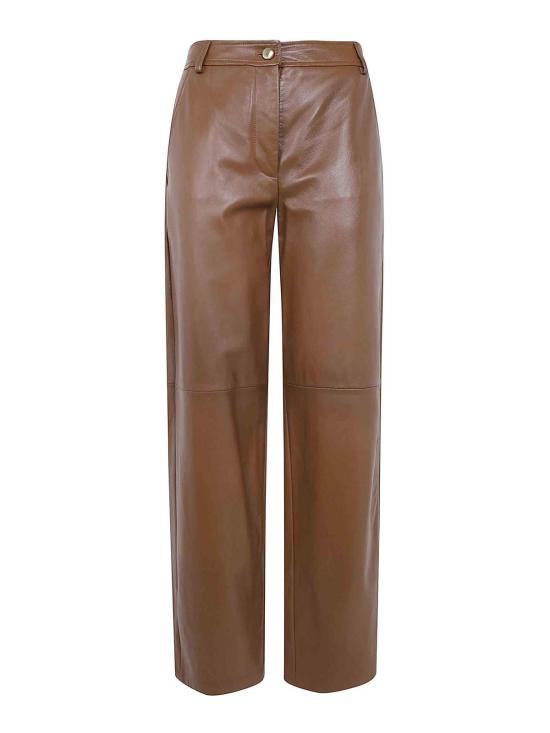 26FW 막스마라 가죽 팬츠 26264360116E15 Brown