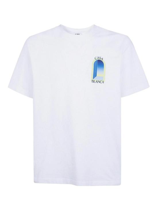 25FW 카사블랑카 반팔 티셔츠 MSS26JTS00110ARCHES White - CASABLANCA