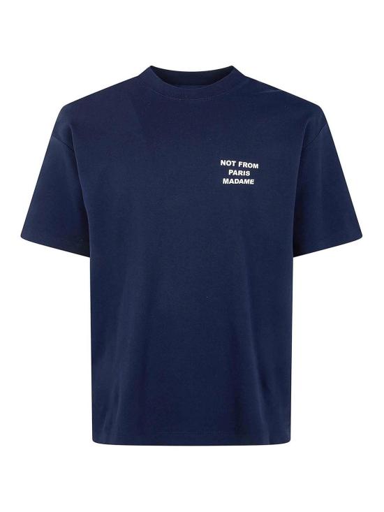 26FW 드롤드무슈 반팔 티셔츠 PERMTS203CO002NAVY Blue