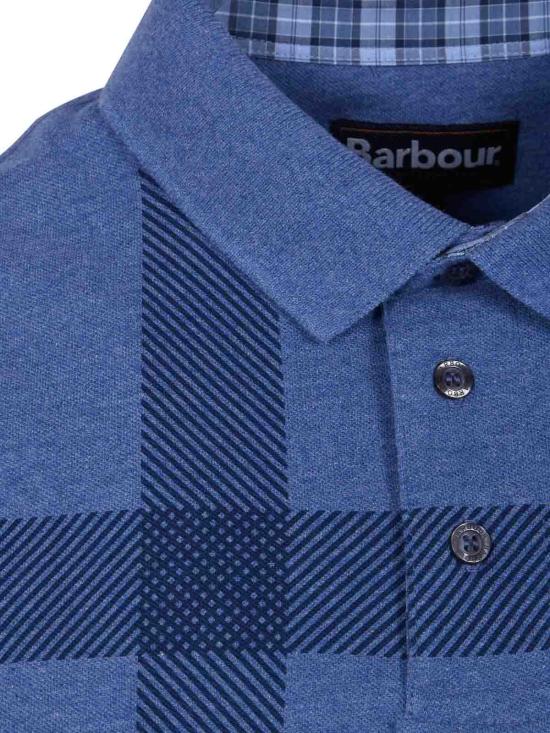 25FW 바버 폴로 티셔츠 MML1117BL15 Blue - BARBOUR