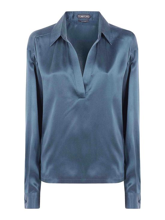 26FW 톰포드 블라우스 TS2144FAX1720TEAL Blue