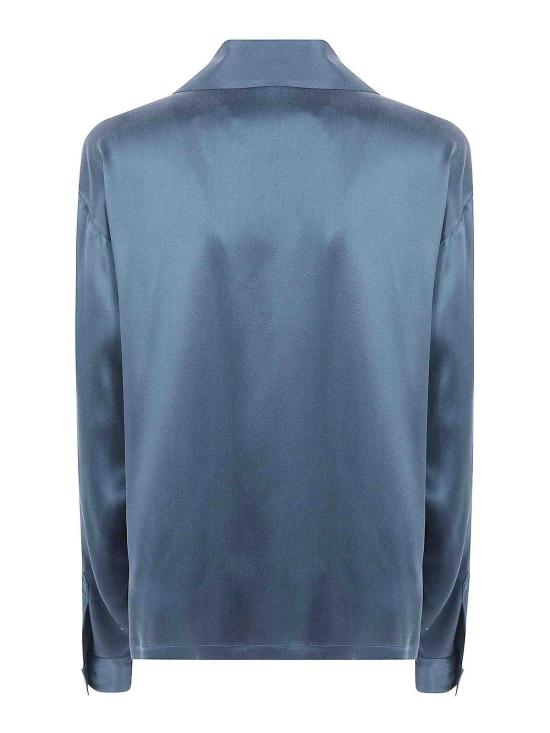 26FW 톰포드 블라우스 TS2144FAX1720TEAL Blue - TOMFORD