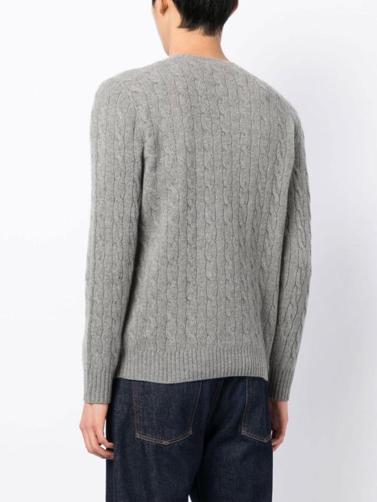 26FW 폴로 랄프로렌 케이블 니트 스웨터 710876762 012 Grigio - POLO RALPH LAUREN
