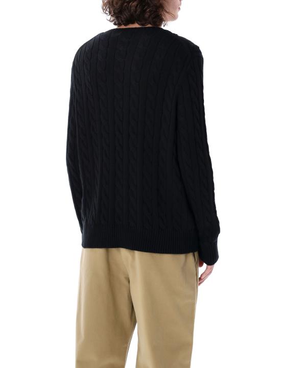 26FW 폴로 랄프로렌 로고 자수 케이블 니트 스웨터 710775885 012 Nero - POLO RALPH LAUREN