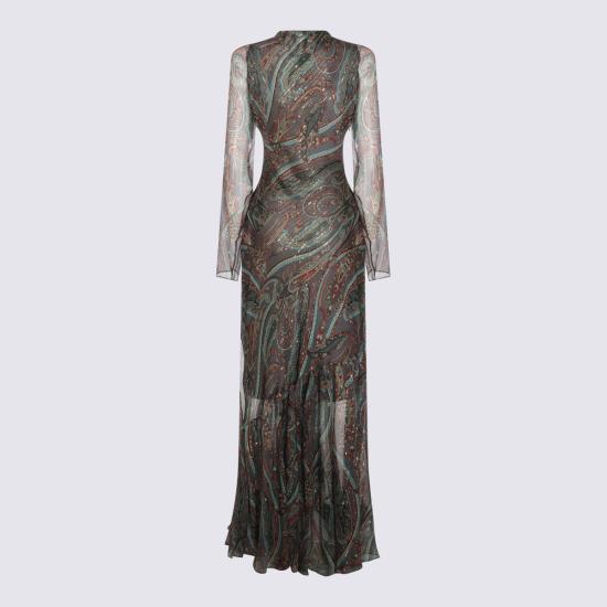 26FW 에트로 롱 원피스 WRHA0682 99SAA18X0830 STAMPA F DO GRIGIO - ETRO