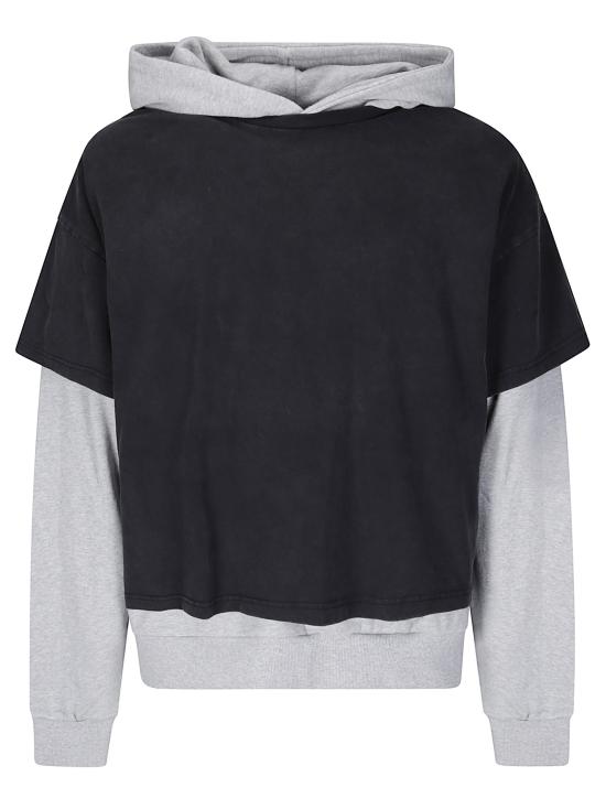 26FW 파운드 후드 티셔츠 FOPF26HO02012 7812 WASHED BLACK FADED GRAY