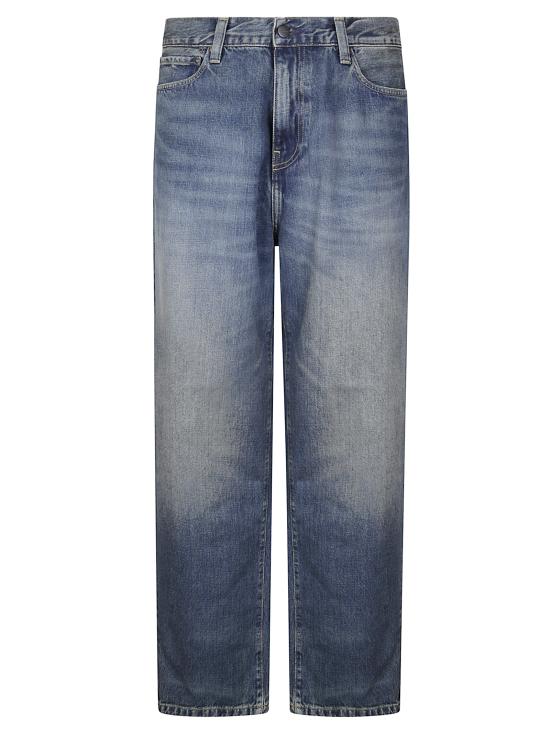 26FW 칼하트 WIP 에어론 팬츠 I036728 010U MID WORN USED BLUE