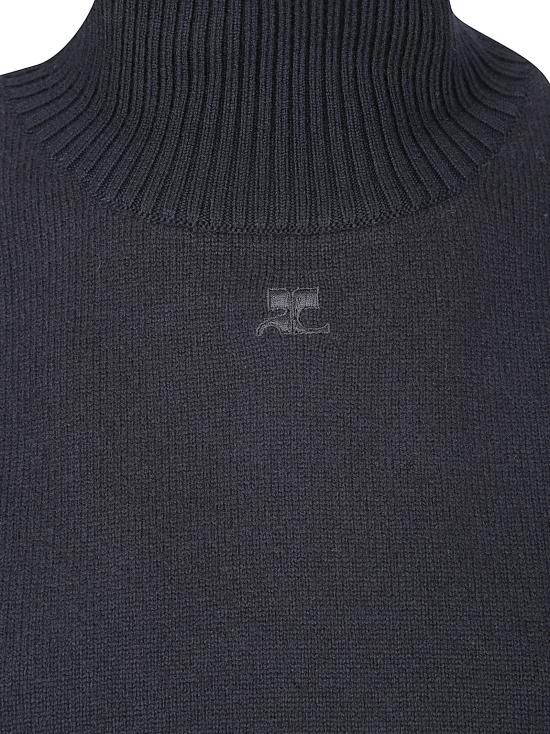 26FW 쿠레쥬 터틀넥 326MPU293FI0062 9999 BLACK - COURREGES