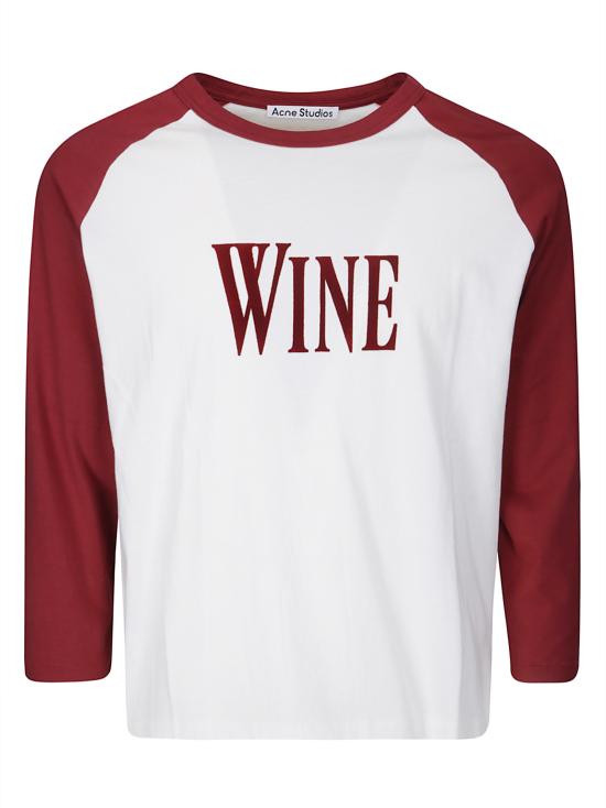 26FW 아크네 스튜디오 긴팔 티셔츠 CL0490 CBS BURGUNDY WHITE