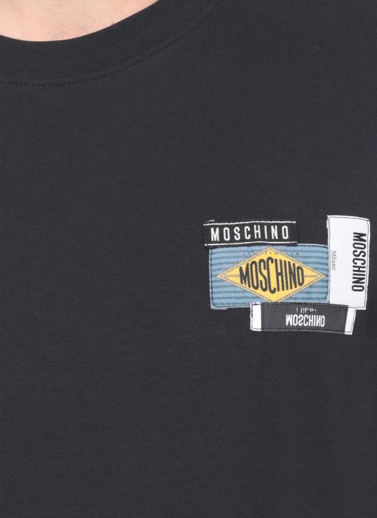 26FW 모스키노 반팔 티셔츠 0728 52410510 Blue - MOSCHINO