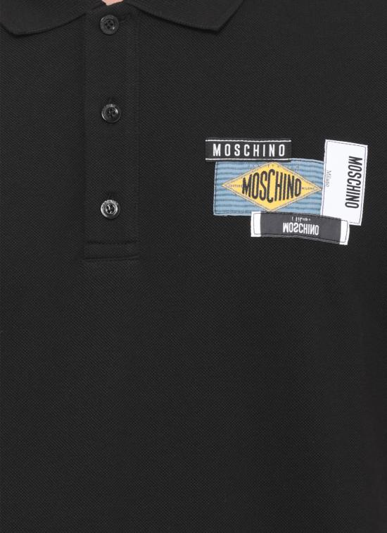 26FW 모스키노 폴로 티셔츠 1607 52420555 Black - MOSCHINO