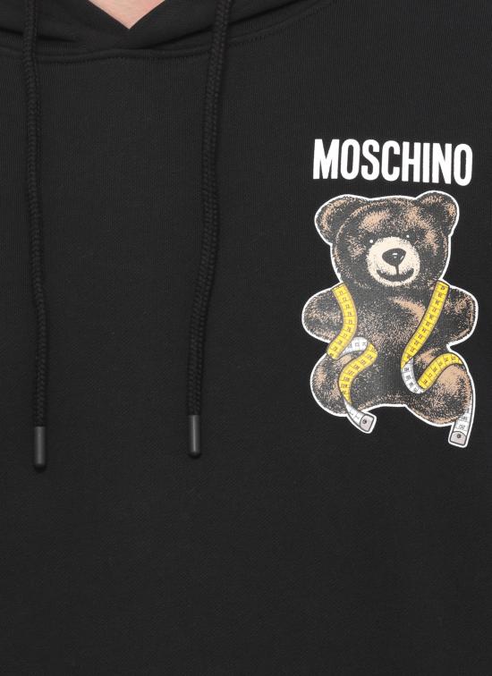 26FW 모스키노 후드 티셔츠 1703 52281555 Black - MOSCHINO
