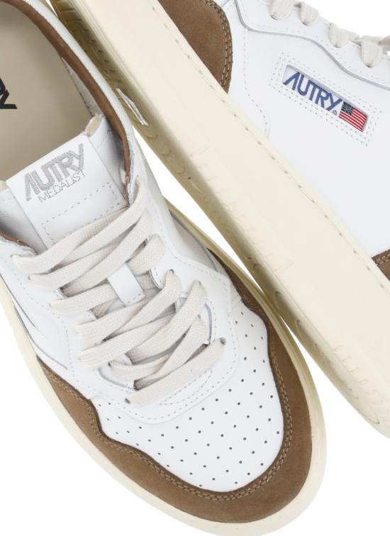 26FW 오트리 메달리스트 로우 스니커즈 AULM FT17WHT TABACCO White - AUTRY