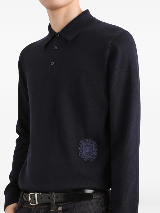 26FW 돌체앤가바나 폴로 티셔츠 GXZ25Z JGMLS B0665 BLU SCURISSIMO 1 - DOLCE & GABBANA