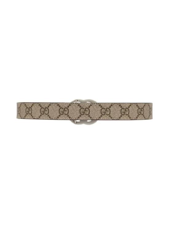 26FW [키즈] 구찌 가죽 벨트 4327072ZG0G 9742 Beige - GUCCI