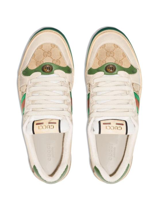26FW 구찌 스크리너 레더 스니커즈 5704439Y920 9666 BEIGE - GUCCI