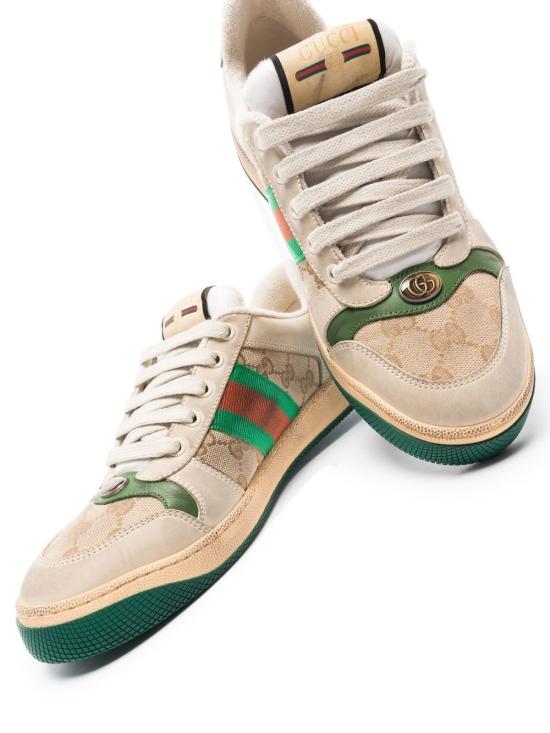 26FW 구찌 스크리너 레더 스니커즈 5704439Y920 9666 BEIGE - GUCCI