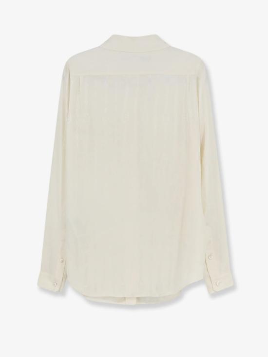26FW 구찌 인터로킹 G 체인 실크 자카드 셔츠 872007ZAM48 9050 BIANCO - GUCCI