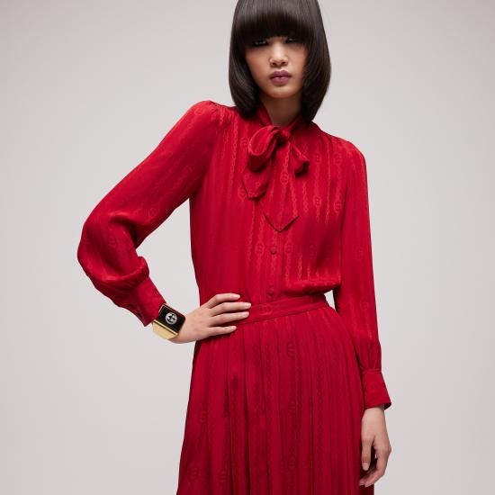 26FW 구찌 블라우스 865102ZAM48 6199 Rosso - GUCCI