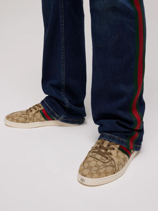 26FW 구찌 스트레치 로우탑 스니커즈 871608FAF48 9644 BEIGE - GUCCI