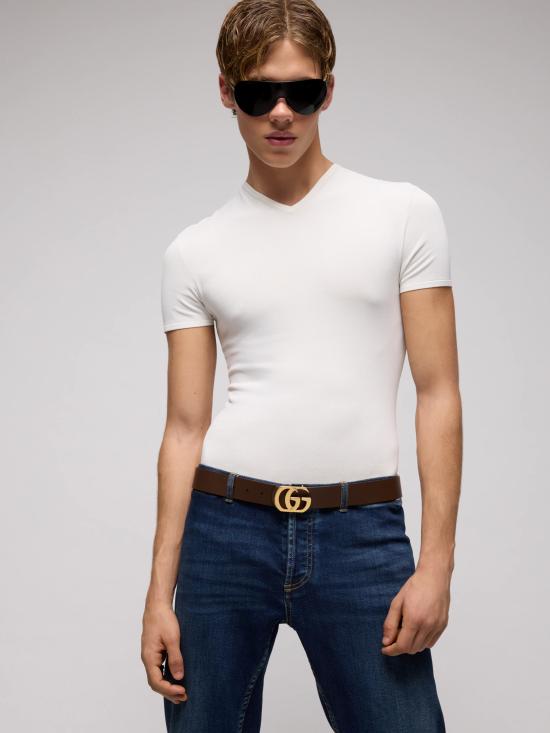 26FW 구찌 리버서블 컷 GG 마몽 벨트 리버서블 컷 GG 마몽 벨트 874723AAGRK 9751 - GUCCI