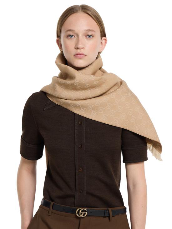 26FW 구찌 GG 울 스카프 8485073G200 9878 BEIGE - GUCCI