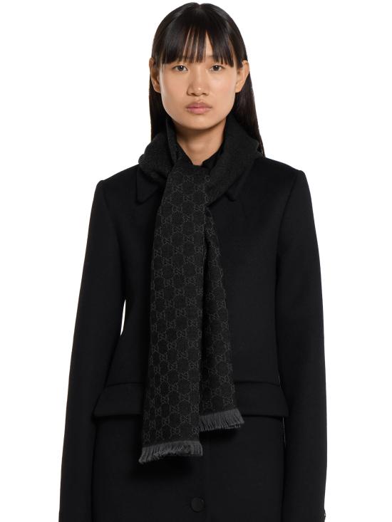 26FW 구찌 GG 울 스카프 8485073G200 1063 NERO - GUCCI