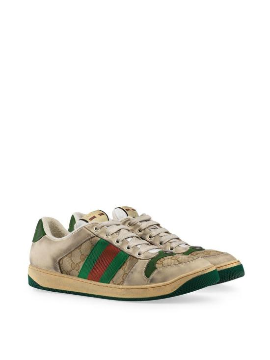 26FW 구찌 스크리너 GG 캔버스 디스트레스드 스니커즈 5465519Y920 9666 BEIGE - GUCCI