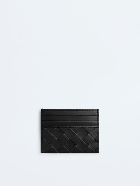 26FW 보테가베네타 인트레치아토 크레딧 카드 케이스 743209VCPQ3 8803 Nero - BOTTEGA VENETA