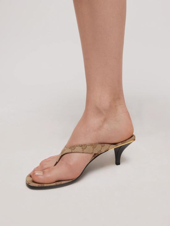 26FW 구찌 비토리아 GG 캔버스 통 샌들 비토리아 GG 캔버스 통 샌들 870786FAF3Z 9642 - GUCCI