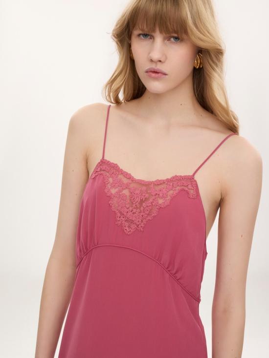 26FW 끌로에 롱 원피스 CH26UR137005 6AQ Fucsia - CHLOE
