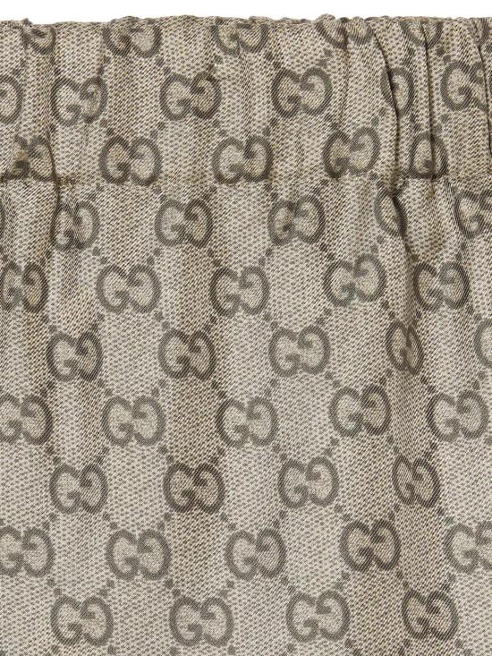 26FW 구찌 GG 프린티드 실크 트윌 레저 팬츠 864567ZAUUN 2270 - GUCCI