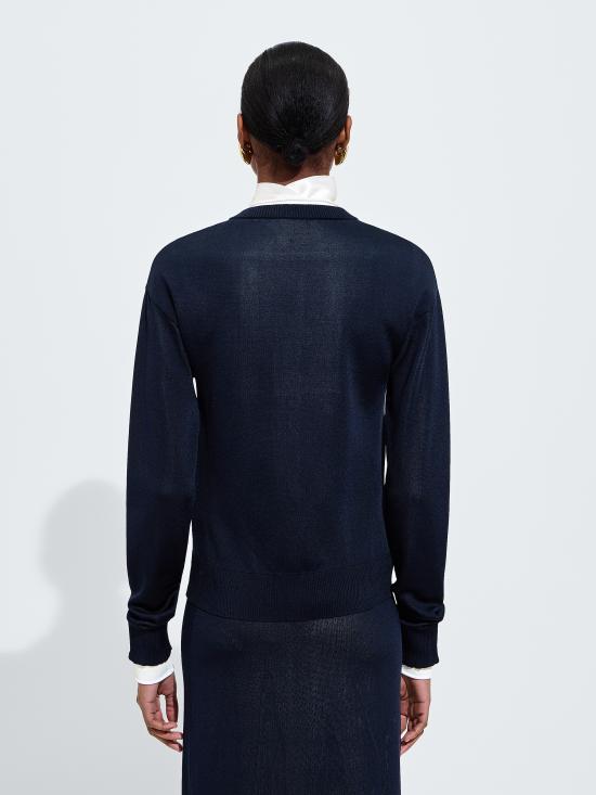 26FW 보테가베네타 가디건 873930V6MY0 4073 Blu - BOTTEGA VENETA