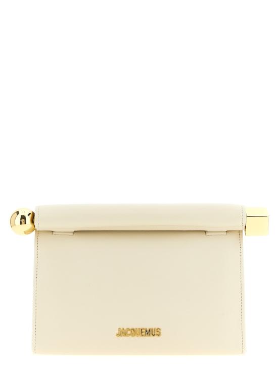26FW 자크뮈스 클러치/파우치 Le Sac Rond Carré 클러치 화이트